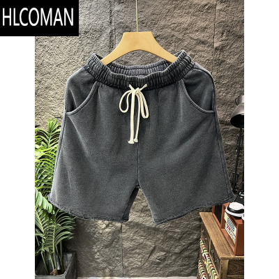 HLCOMAN2025水洗高品质毛圈男士运动短裤净版通勤百搭潮流休闲夏季五分裤