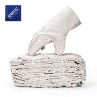 安居先森24道线帆布劳保手套 双层帆布耐磨抗撕裂防护工作手套10双(包)