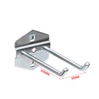 菲尔阿扎 PHIL ARZA 洞洞板挂钩 双钩100mm 个