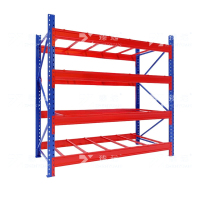 臻远 ZY4121509 重型货架仓储高位货架单层称重1000kg 蓝橘色主架4层