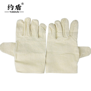 约盾 全衬4*4双层复合纯白棉内衬加密加厚耐磨透气劳保帆布手套GTF009/双
