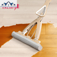 免手洗拖布胶棉拖把对折式挤水海绵拖铁三角浴室地板砖吸水 三维工匠