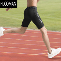HLCOMAN马拉松跑步压缩裤男夏季半弹短裤专业田径训练速干紧身运动五分裤