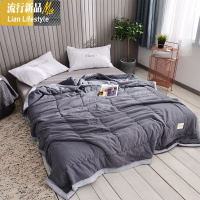 空调被夏凉被双人薄被子纯色夏天单人学生春秋夏季儿童被芯夏被 三维工匠