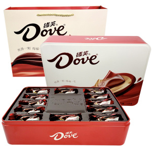 德芙丝滑牛奶巧克力108g铁盒散装结婚喜糖圣诞礼物节日生日礼盒装
