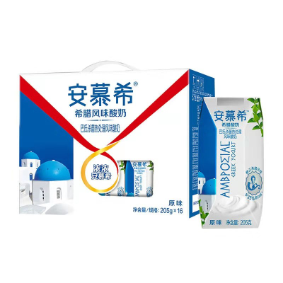 31.9元包邮  伊利 安慕希 希腊风味酸牛奶 原味 205g*16盒