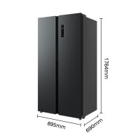 美的570+升对开门风冷无霜冰箱一级能效家用净味大容量电冰箱