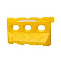 臻远ZY5072421三孔水马注水滚塑隔离板隔离墩护栏围挡 水马黄色1250*260*700