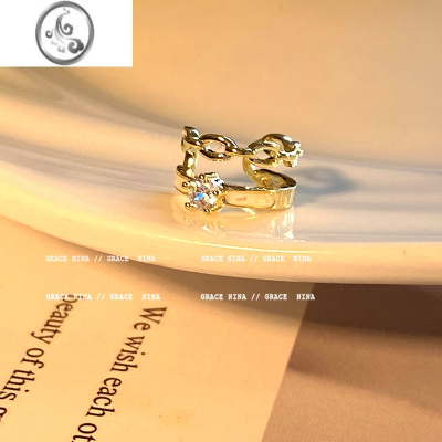 JiMi轻奢风~闪钻耳夹耳环2023年新款潮气质耳骨夹女无耳洞耳饰高级感