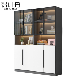 智叶舟办公柜四门160*40*200cm台