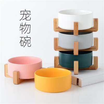 猫碗狗碗陶瓷猫咪碗食盆法耐双碗防打翻喝水碗水盆猫盆宠物碗猫咪用品