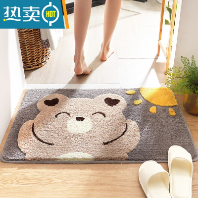 敬平卫生间浴室防滑地垫入户吸水脚垫家用厕所门口浴室垫卧室进门地毯防滑垫
