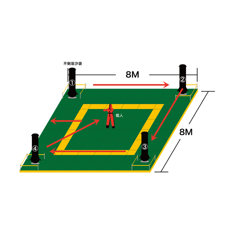 LJYZN-C1750格斗训练系统不倒翁沙袋拳法膝法腿法肘法考核格斗基本功器材智能格斗基本功训练考评系统