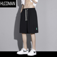 HLCOMAN冰丝休闲短裤男士薄款夏季潮牌跑步运动五分痞帅速干男生百搭裤子