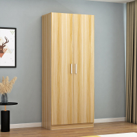 巴洛卡 现代简约衣柜木质两门衣柜更衣柜储物柜小户型宿舍衣柜