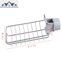 厨房不锈钢水龙头置物架家用免打孔水沥水架挂篮抹布收纳架子 三维工匠