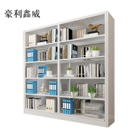 豪利鑫威钢制书架置物架图书馆单双面书店阅览室货架档案架资料架双面一列二