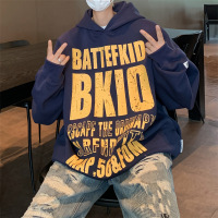 美式潮牌卫衣男春秋季新款高街百搭宽松情侣外套复古休闲痞帅男装