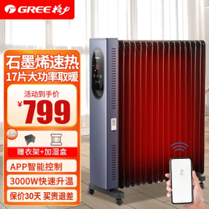 格力(GREE) 石墨烯取暖器 加宽电油丁卧室客厅电油汀NY23-S7030B