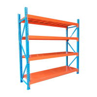 臻远 ZY4121553重型货架置物架四层主架 蓝+橘红 2000*600*2000mm 500kg