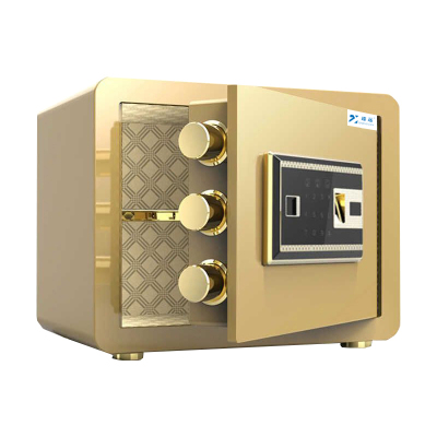 臻远全钢实心防盗保险柜ZY-BXGB-31高25cm指纹款土豪金色
