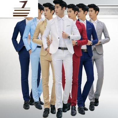 NEWLAKE小西装三件套装男生青年青少年学生韩式休闲一套修身全套衣服西服