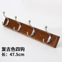 汐岩创意后墙上衣服挂钩壁挂衣钩实木墙壁挂衣钩衣帽钩浴室墙壁排钩