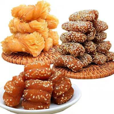 买2送1-山东糕点零食小吃蜜三刀麻条麻花20g-500g点心糕点批发