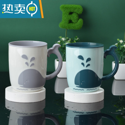 敬平漱口杯家用简约刷牙杯洗漱杯儿童一对情侣牙刷杯套装创意便携牙缸 [2个装]浅蓝色+灰色