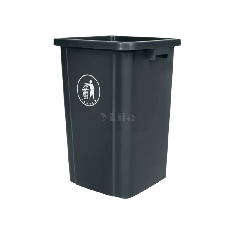 翌嘉YJ4122102 长方形夹缝翻盖分类垃圾桶 100L灰色无盖