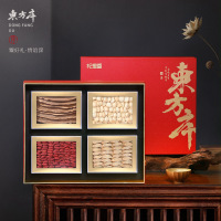 420g东方序四拼礼盒A 西洋参特优红枸杞黄芪灵芝片组合礼盒装 官方旗舰店