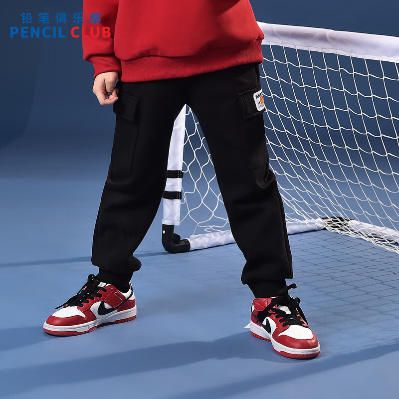 [新品5折价:89元]铅笔俱乐部童装2025年秋装新款男童裤子中大童针织运动裤儿童百搭长裤