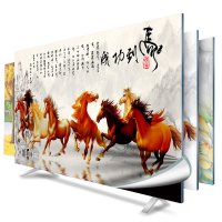 京城派 电视罩防尘罩套简约现代曲面电视机罩挂式液晶客厅75英寸50英寸 053马到成功 75寸定制款(175*96cm)