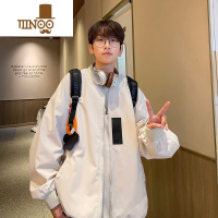 YANXU外套男2023新款潮牌港风设计感早秋上衣美式飞行员棒球服夹克