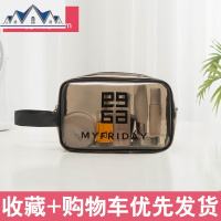 网红化妆包女便携大容量ins风超火小号洗漱包旅行透明品收纳盒袋 三维工匠收纳包