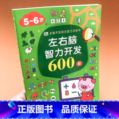 [正版]左右脑智力开发600题5-6岁全脑开发综合能力训练书阶梯数学思维训练宝宝左右脑开发幼儿园大班早教启蒙阅读书籍宝