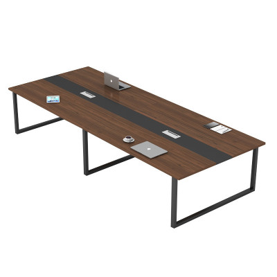 易企采 240*120CM会议桌不含椅 长桌简约现代培训桌接待洽谈桌会议室商务会客桌