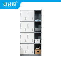 御升阳 十二门更衣柜/带锁储物柜灰白套色 900×400×1850mm 台