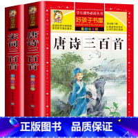 [两册共600首]唐诗三百首+宋词三百首 [正版]唐诗宋词三百首带翻译带拼音大字全集小学生完整版300首原文译文注释无删