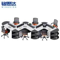 铭思达屏风工位六人位含柜椅套