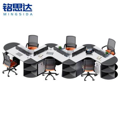 铭思达屏风工位六人位含柜椅套
