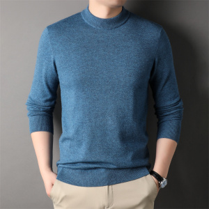 恒源祥羊毛衫男纯羊毛秋冬新款中年男士针织衫爸爸冬装毛衣厚