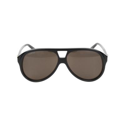 古驰(GUCCI)男士醋酸盐材质时尚太阳镜商务休闲Gucci风格遮阳防紫 棕色