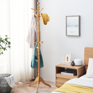 匡大 衣帽架 1.8米三角立式实木衣帽架 简约现代挂衣架