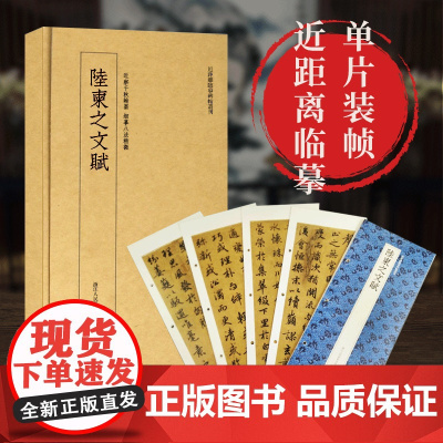陆柬之文赋 高清原大碑帖单片装帧便临摹 释文注释简体旁注 近距离临摹碑帖丛刊中国碑帖名品教程毛笔书法 晋代文赋毛笔字帖