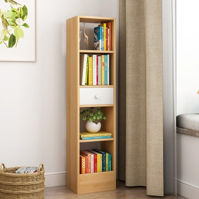 简约现代书房家具人造板书架北欧书柜落地小书架客厅收纳架办公室简易置物架书柜储物柜组合书架