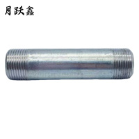 月跃鑫 镀锌管 镀锌双丝头 DN25 1寸*100厘米加厚 个