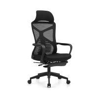 初嘉CJ-7116办公椅午休椅可躺转椅电脑椅网布椅高背职员椅 黑框
