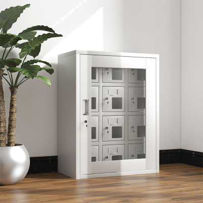 臻远手机柜充电柜对讲机柜工厂学校手机收纳柜可定制十二门手机充电柜