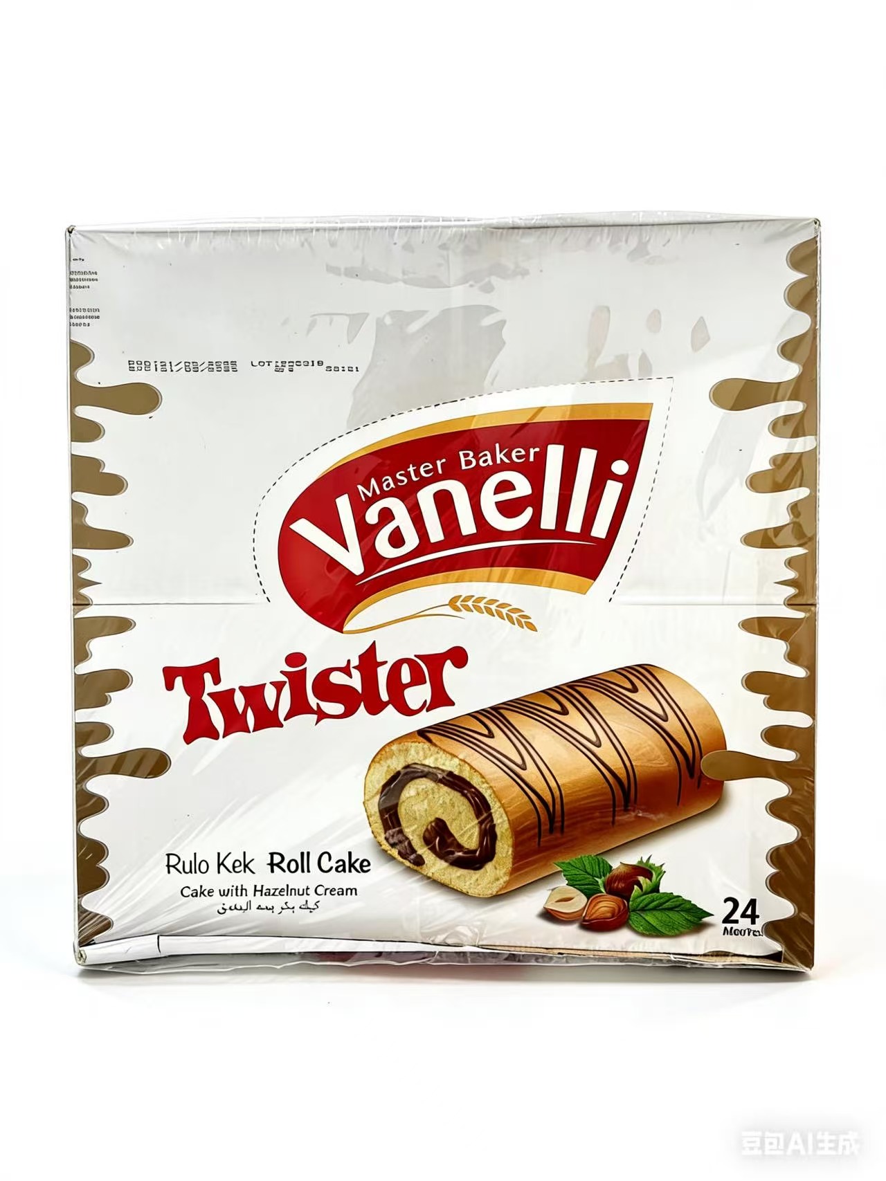 老亚Vanelli榛子瑞士卷蛋糕糕点